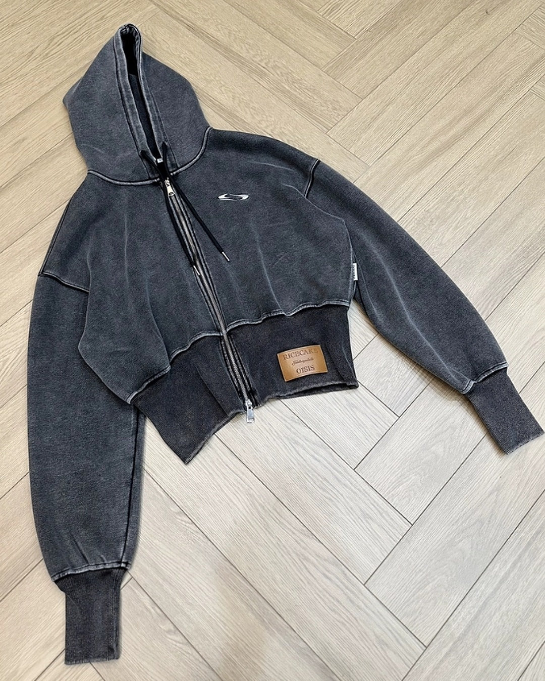 ウォッシュ加工ジップアップパーカー SL319