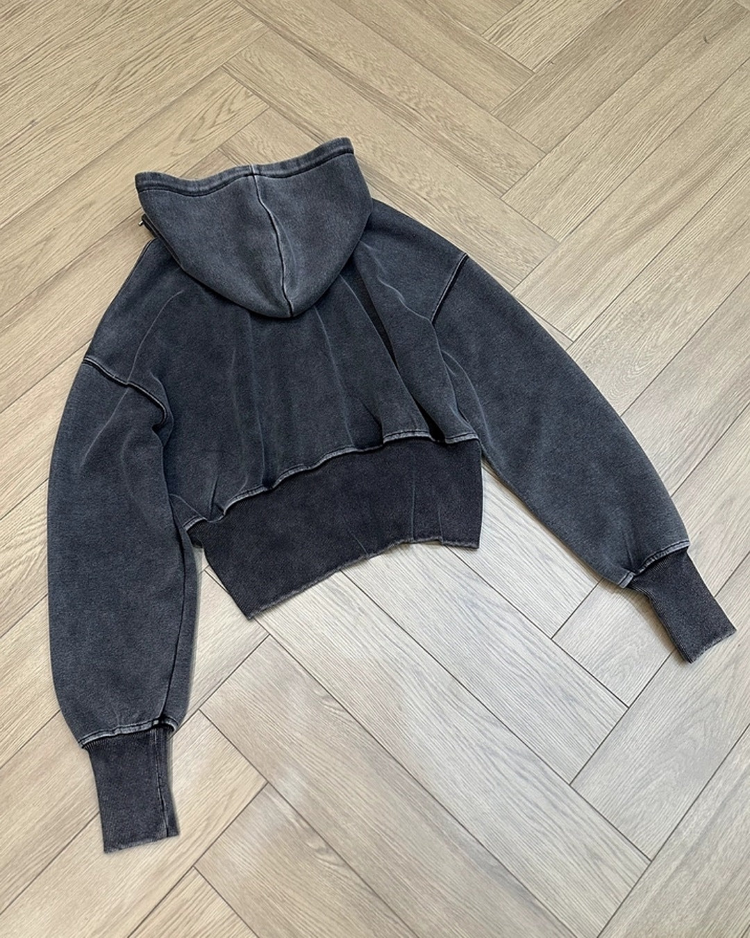 ウォッシュ加工ジップアップパーカー SL319