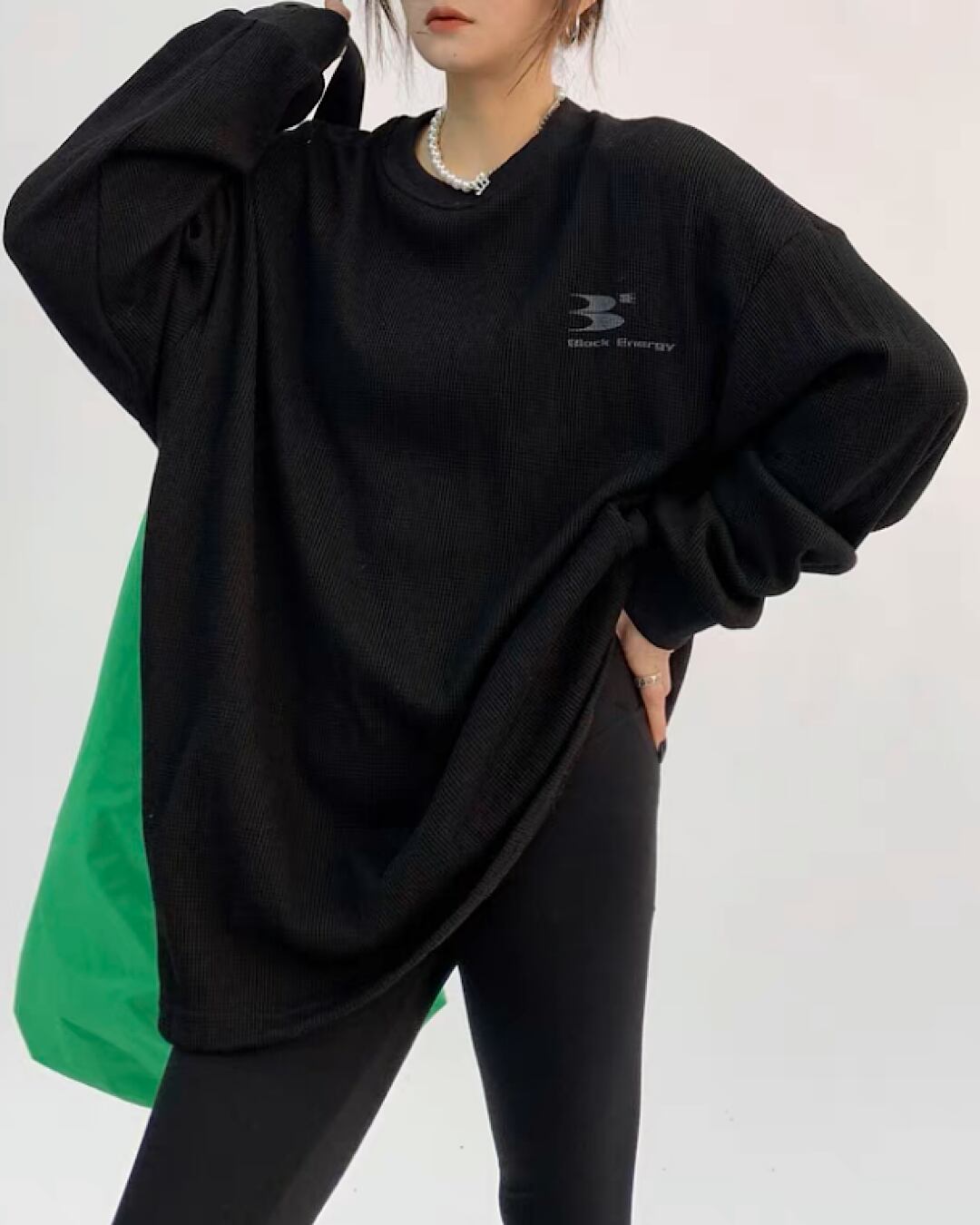 ロゴプリントサーマルロングTシャツ SL009