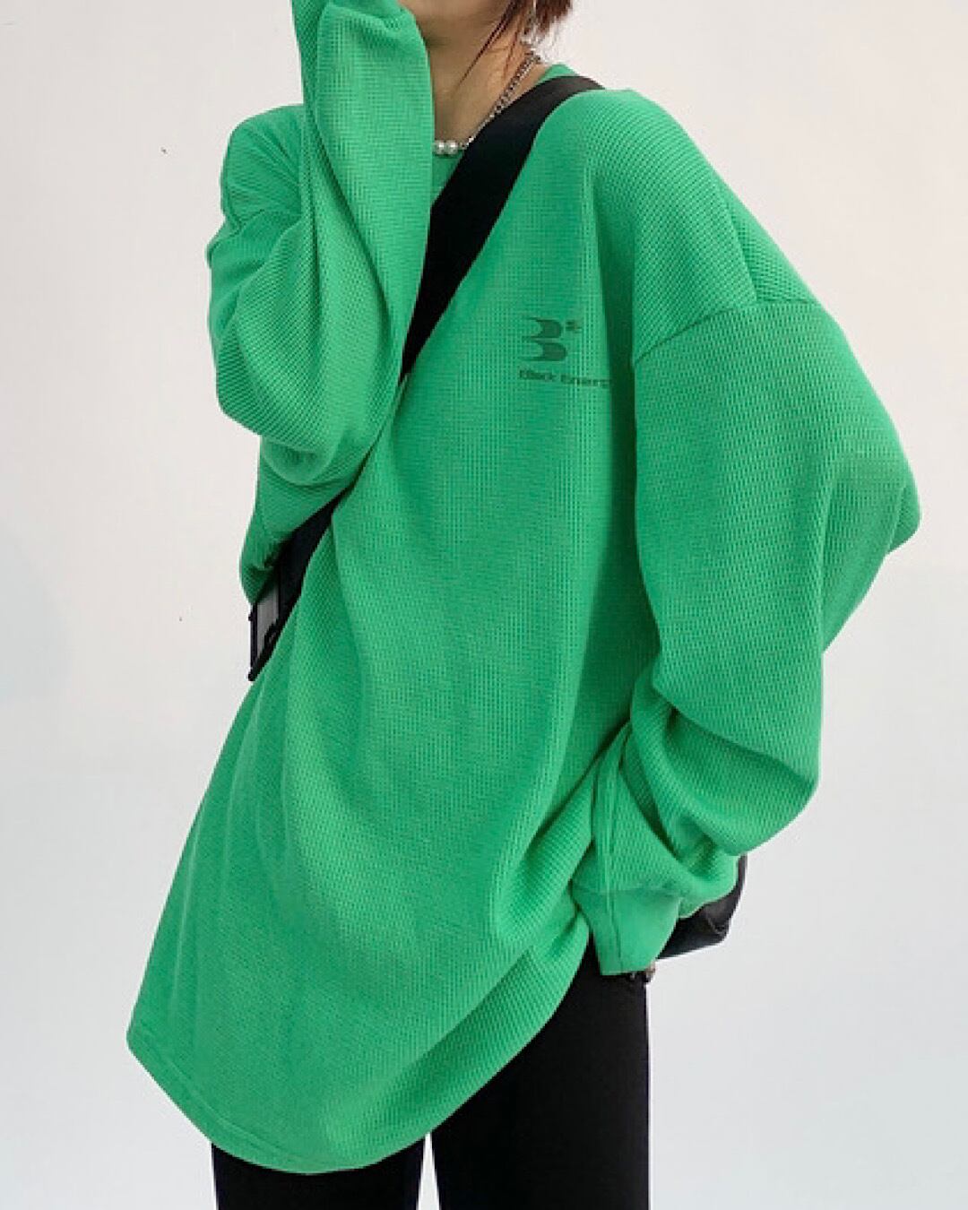 ロゴプリントサーマルロングTシャツ SL009