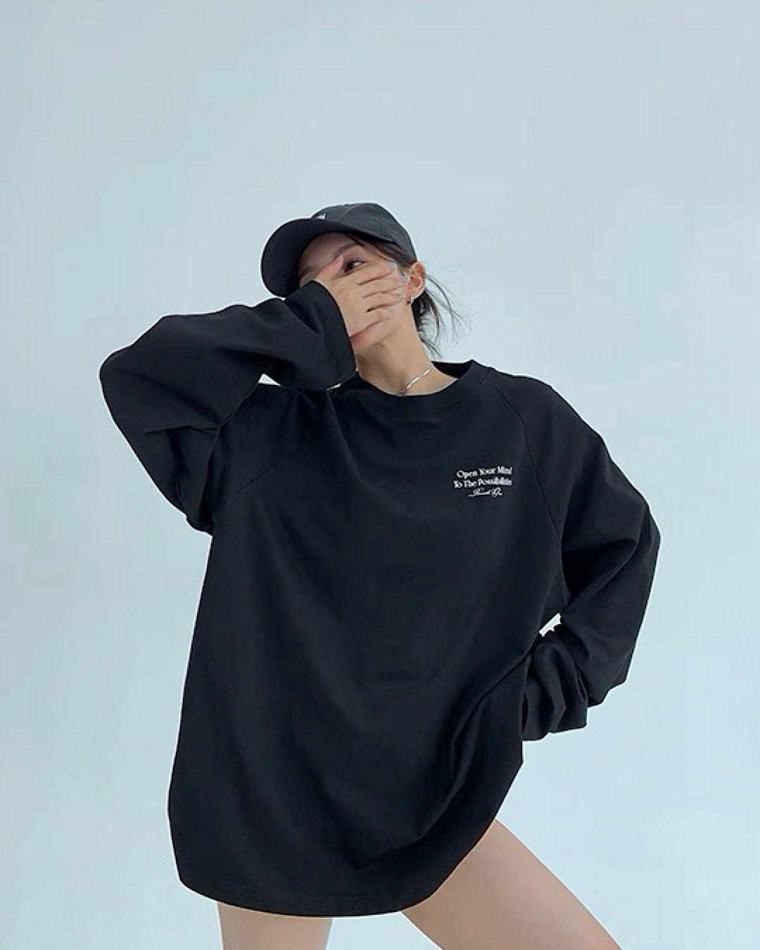 バックプリントルーズロングTシャツ SL748