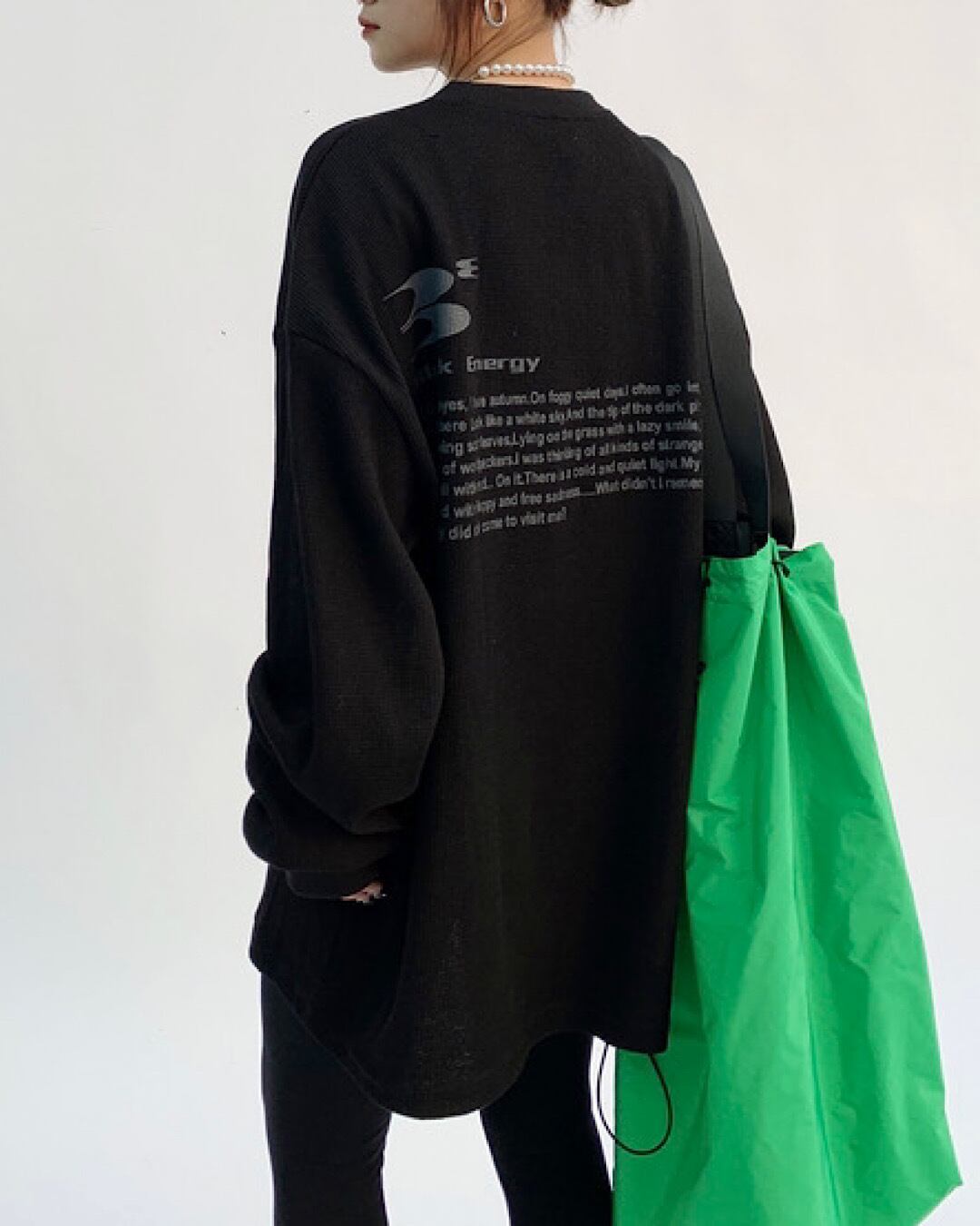 ロゴプリントサーマルロングTシャツ SL009