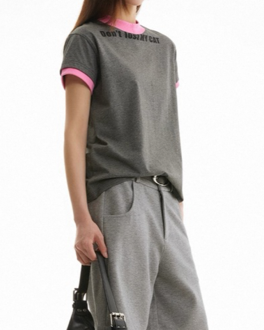 コントラストカラーボトルネックTシャツ SL696