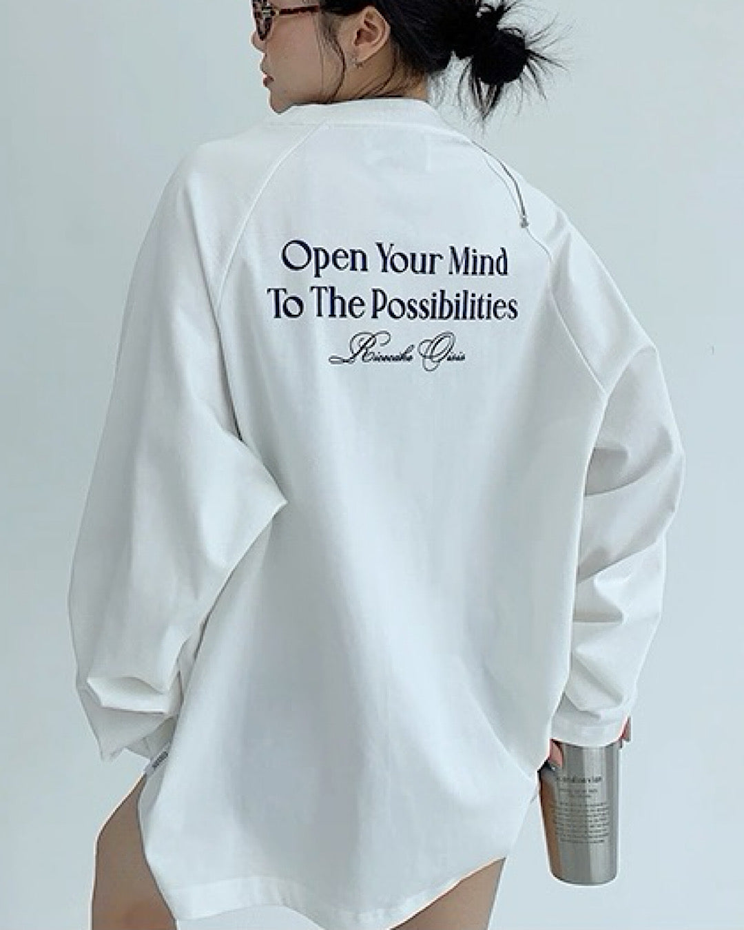 バックプリントルーズロングTシャツ SL748