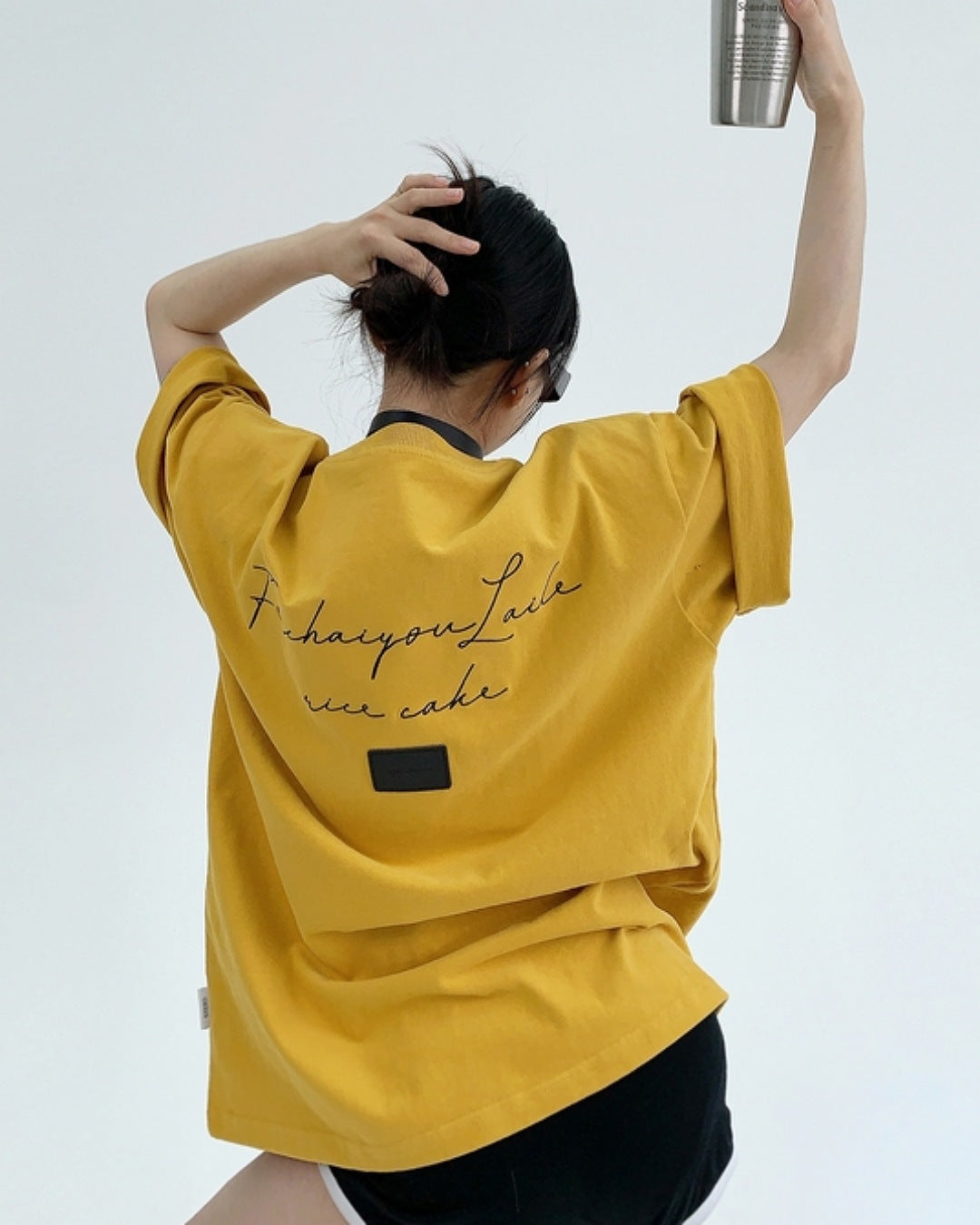 バックタグレタリングTシャツ SL557