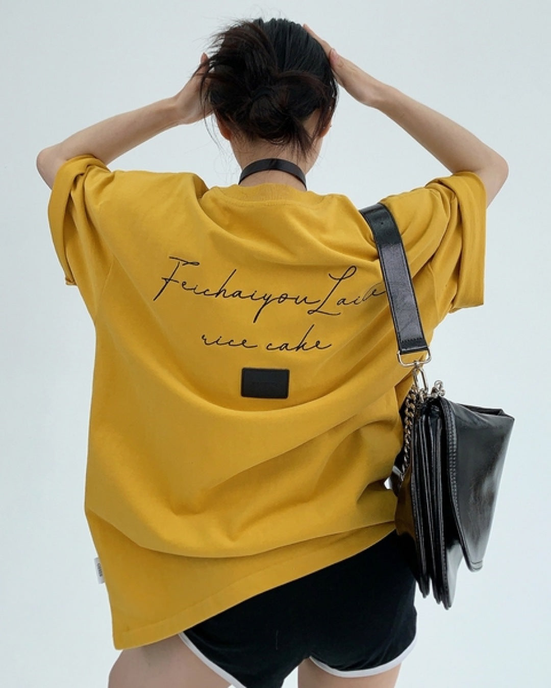 バックタグレタリングTシャツ SL557