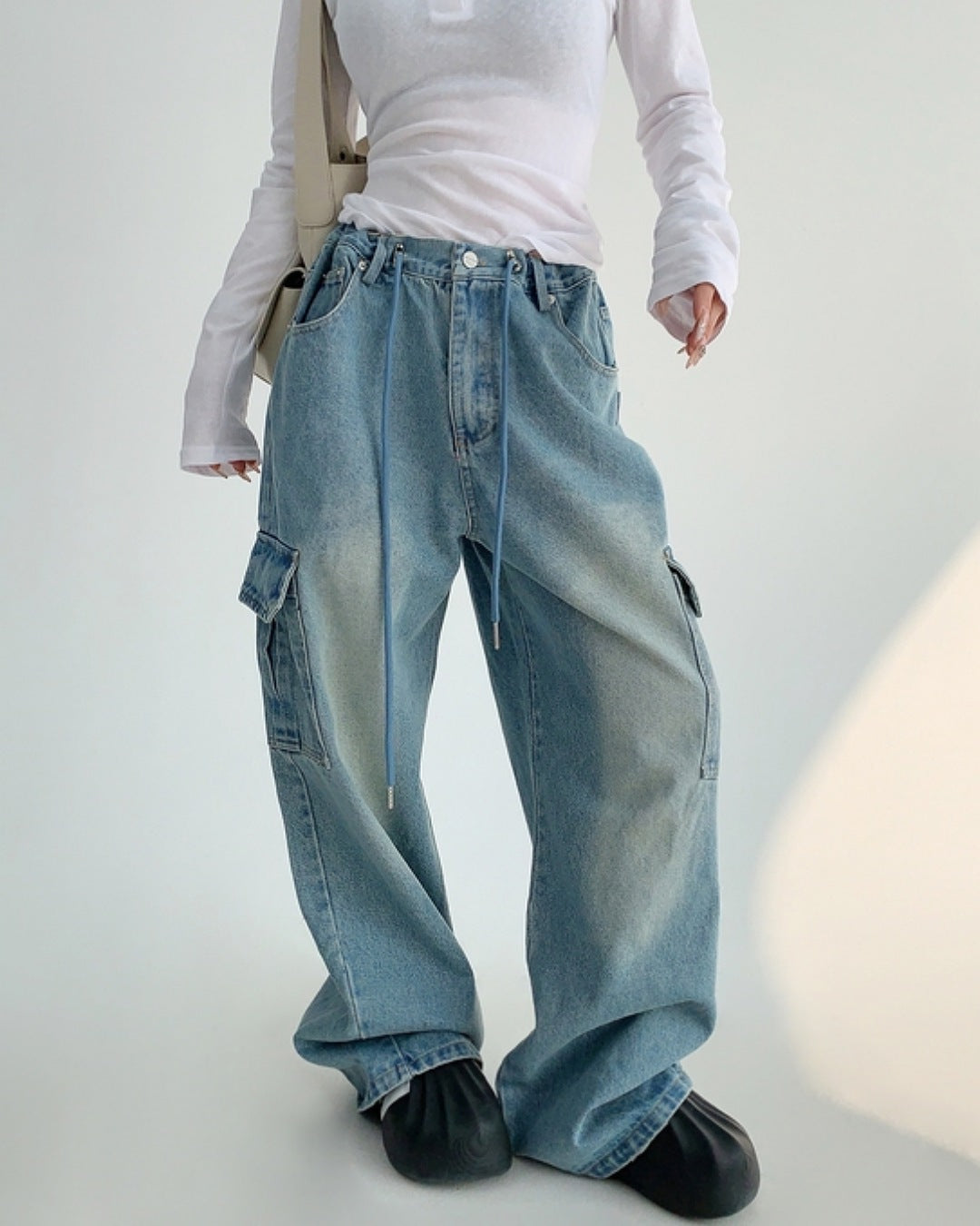 ドロストカーゴデニムパンツ SL558