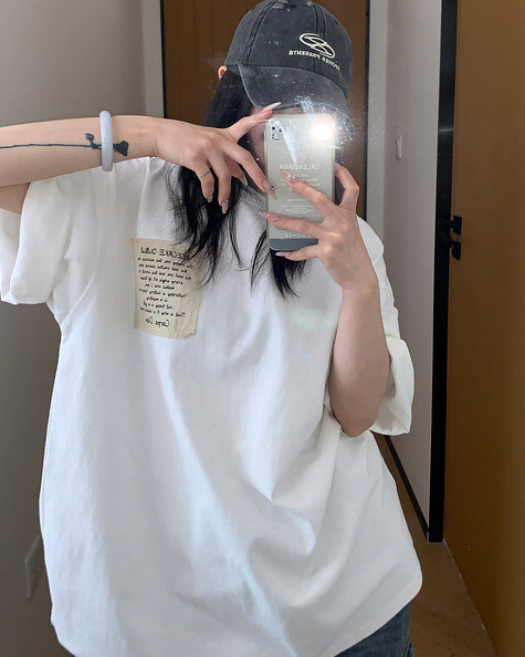 タグレタープリントTシャツ SL566