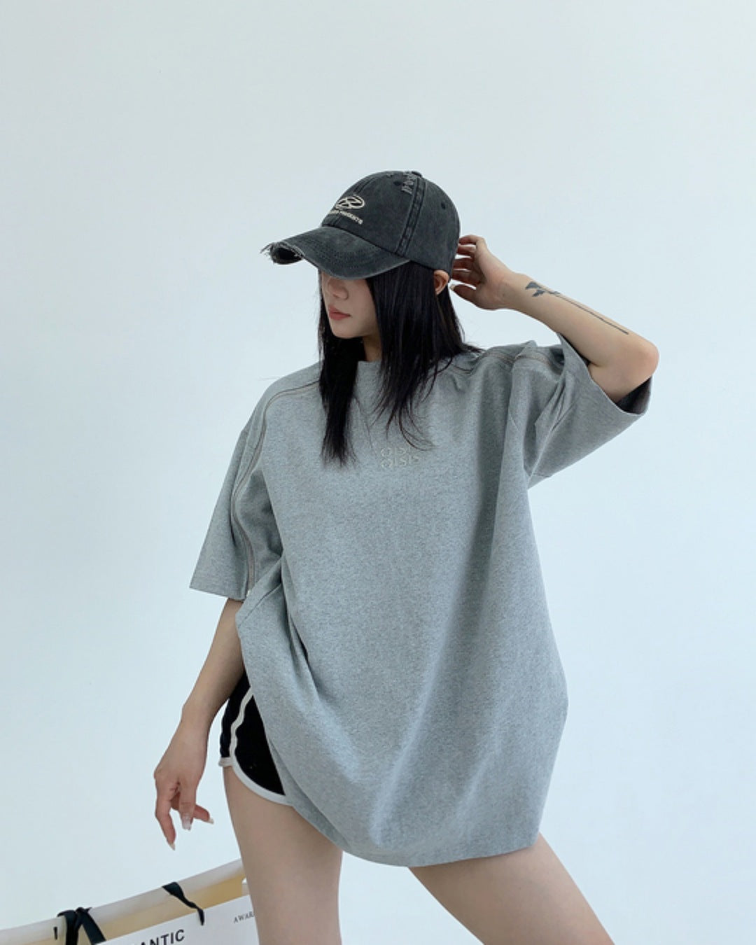 スリーブジッパーTシャツ SL586