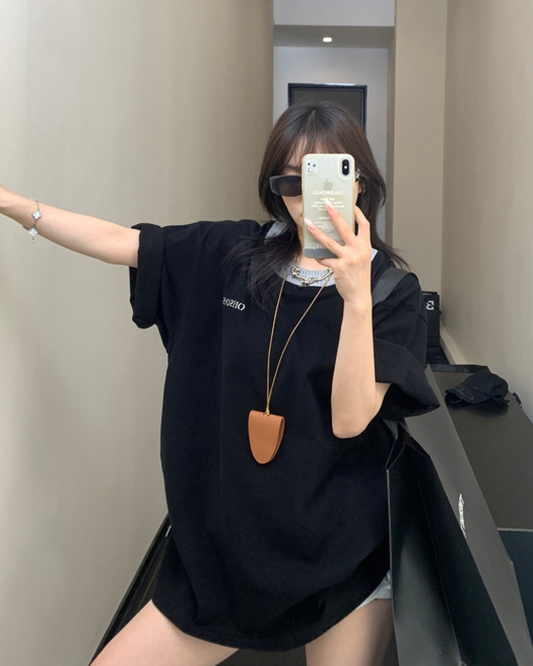 ネックニットTシャツ SL588