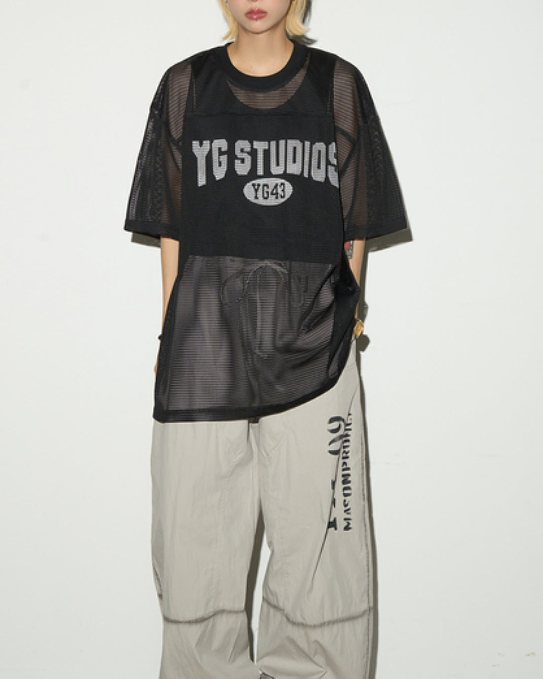 メッシュロゴプリントTシャツ SL634