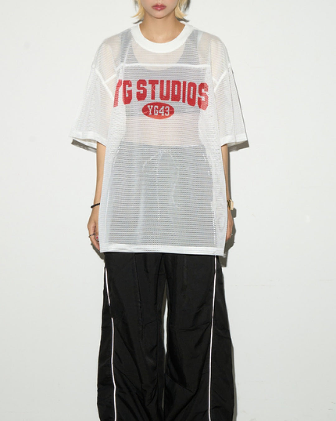 メッシュロゴプリントTシャツ SL634