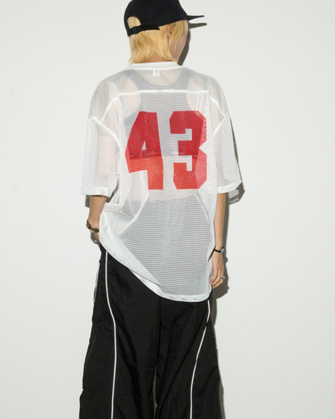 メッシュロゴプリントTシャツ SL634