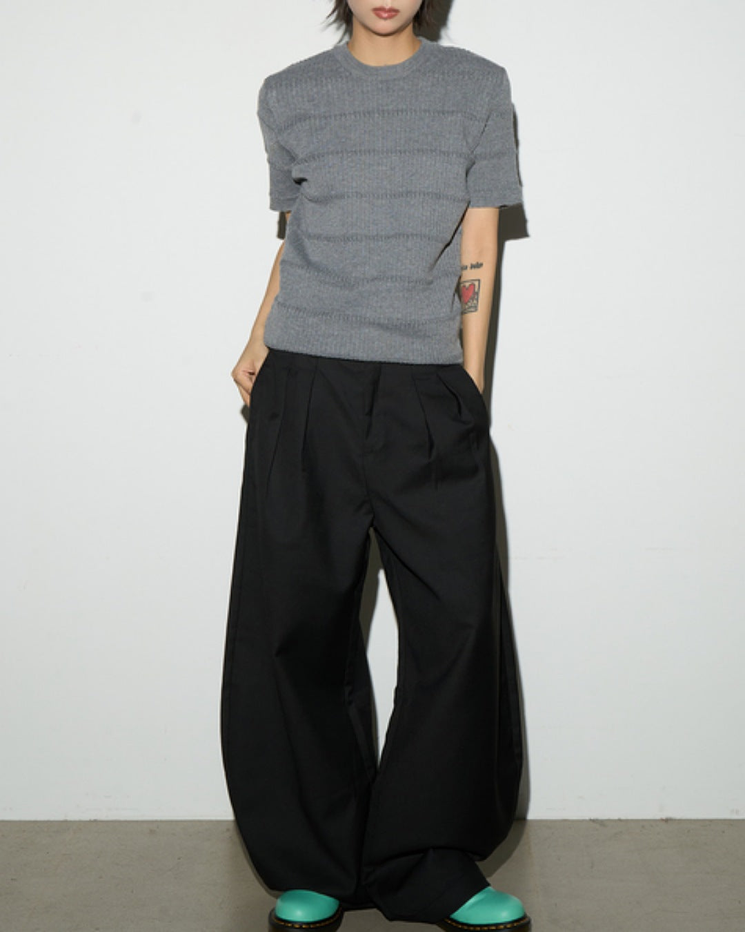 コットンワイドカーブパンツ SL642