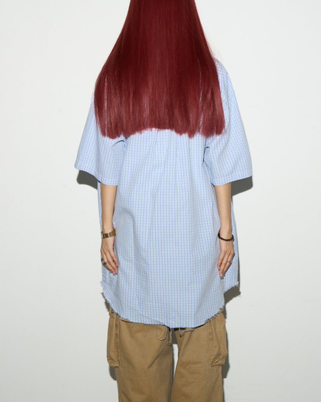 ドッキングチェック柄シャツ SL647
