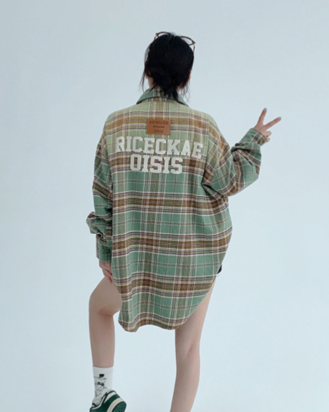 バッグロゴチェック柄シャツ SL681