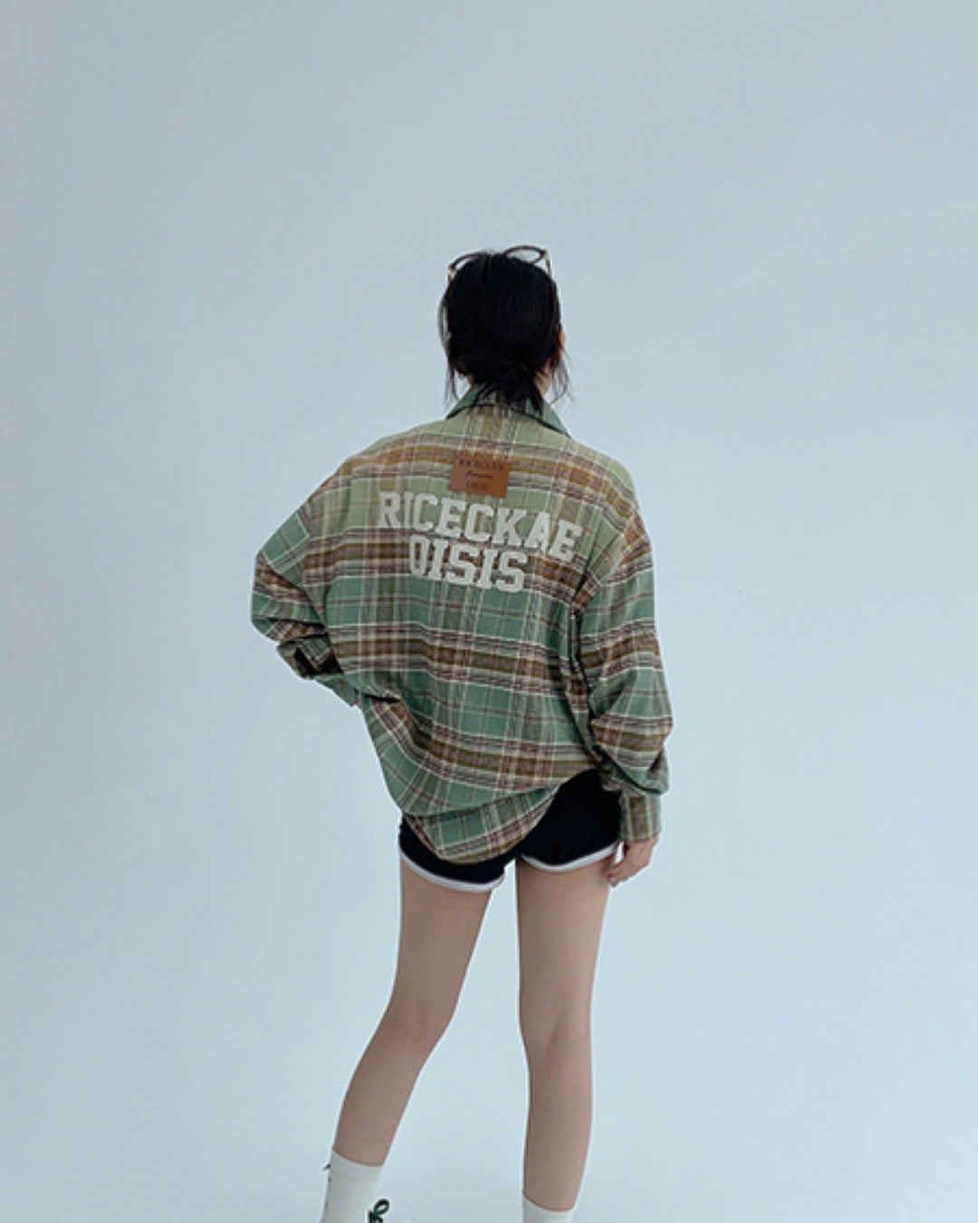 バッグロゴチェック柄シャツ SL681