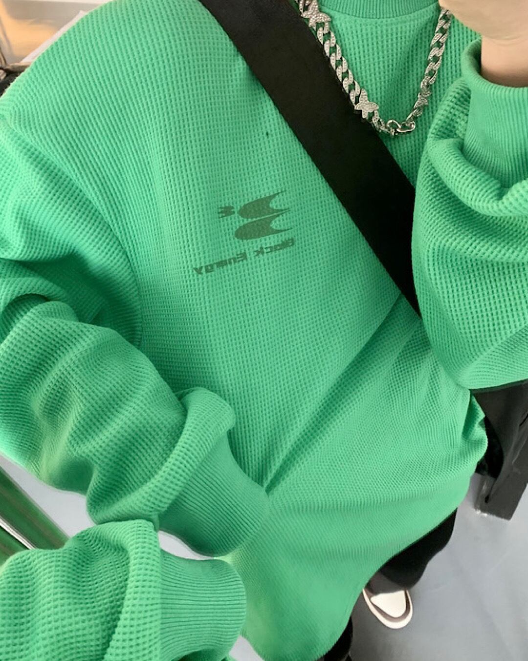 ロゴプリントサーマルロングTシャツ SL009