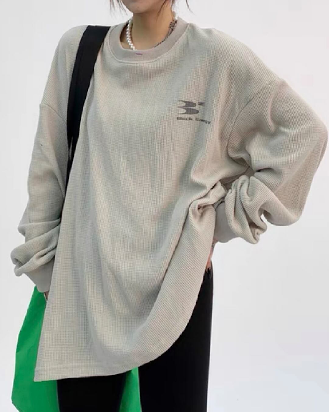 ロゴプリントサーマルロングTシャツ SL009