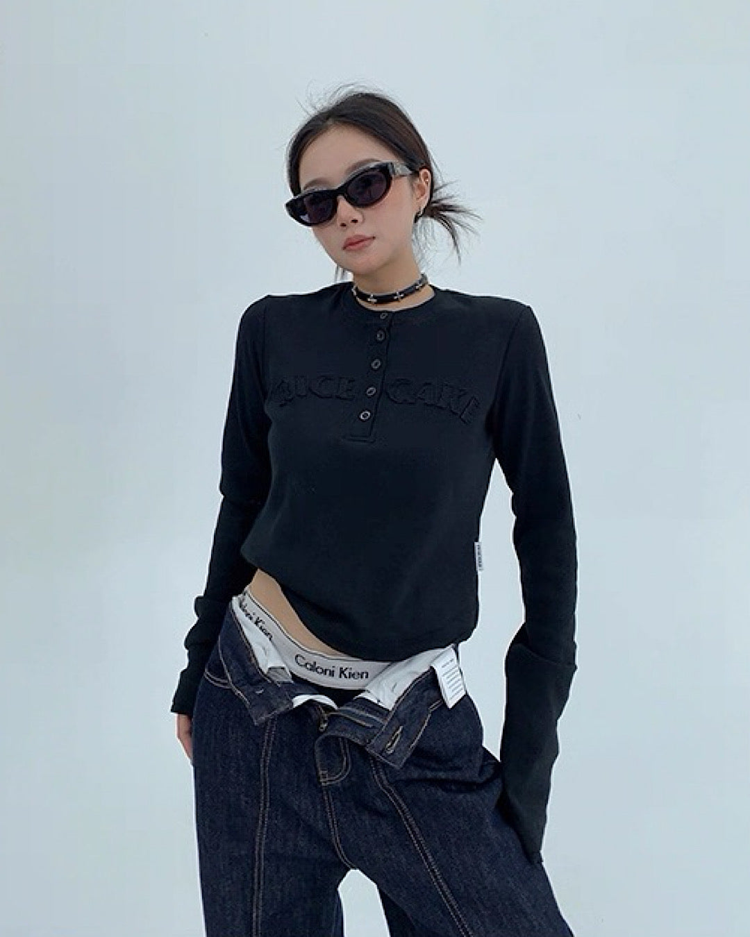 パッチロゴショート丈カットソー SL704