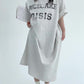 サイドスリットロゴワンピース SL262