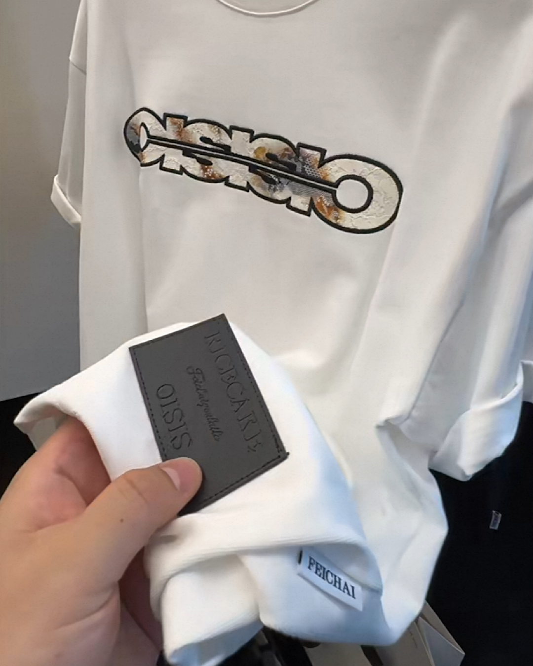レースデザインロゴTシャツ SL925