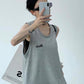 パッチタグノースリーブワンピース SL182