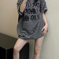 レタリングボーダーTシャツ SL185