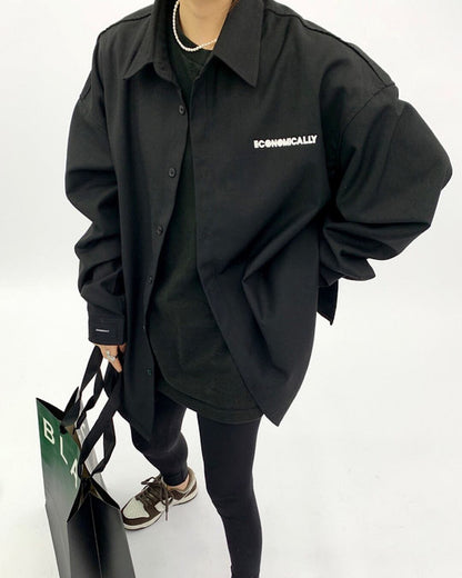バックプリントオーバーサイズシャツ SL001