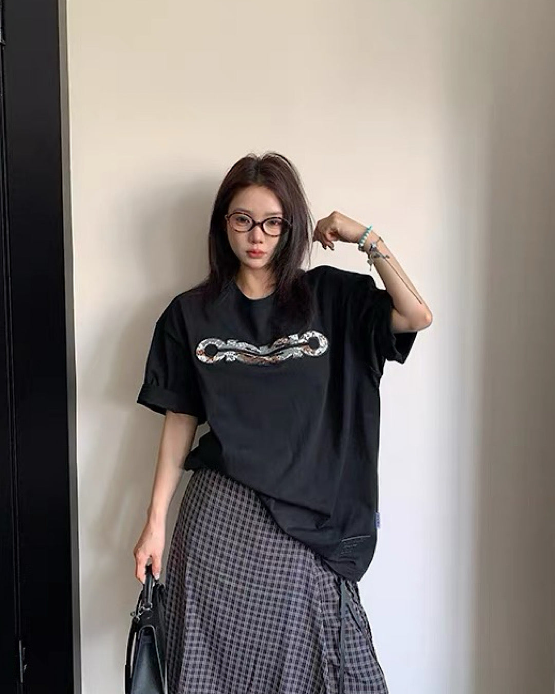 レースデザインロゴTシャツ SL925