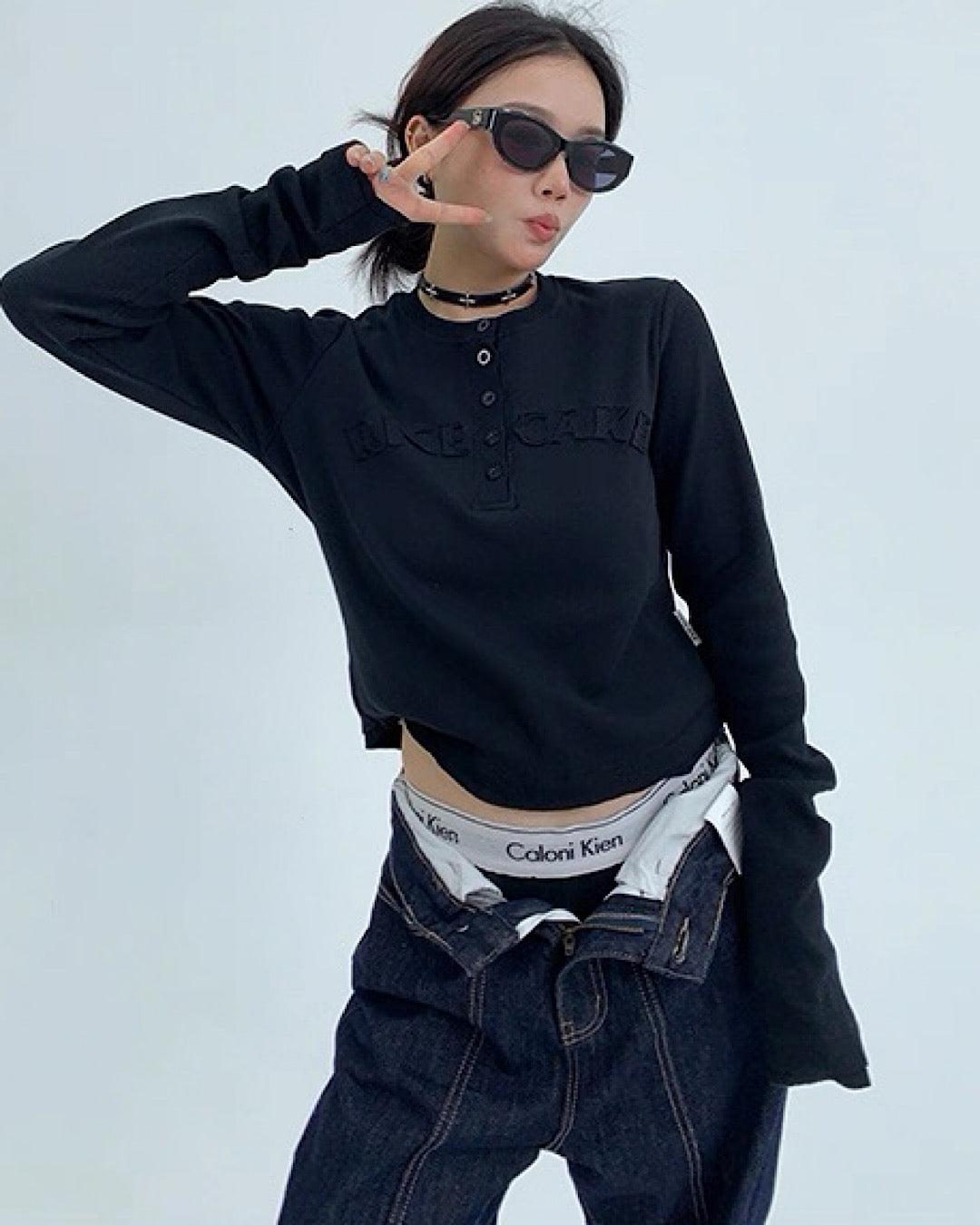 パッチロゴショート丈カットソー SL704