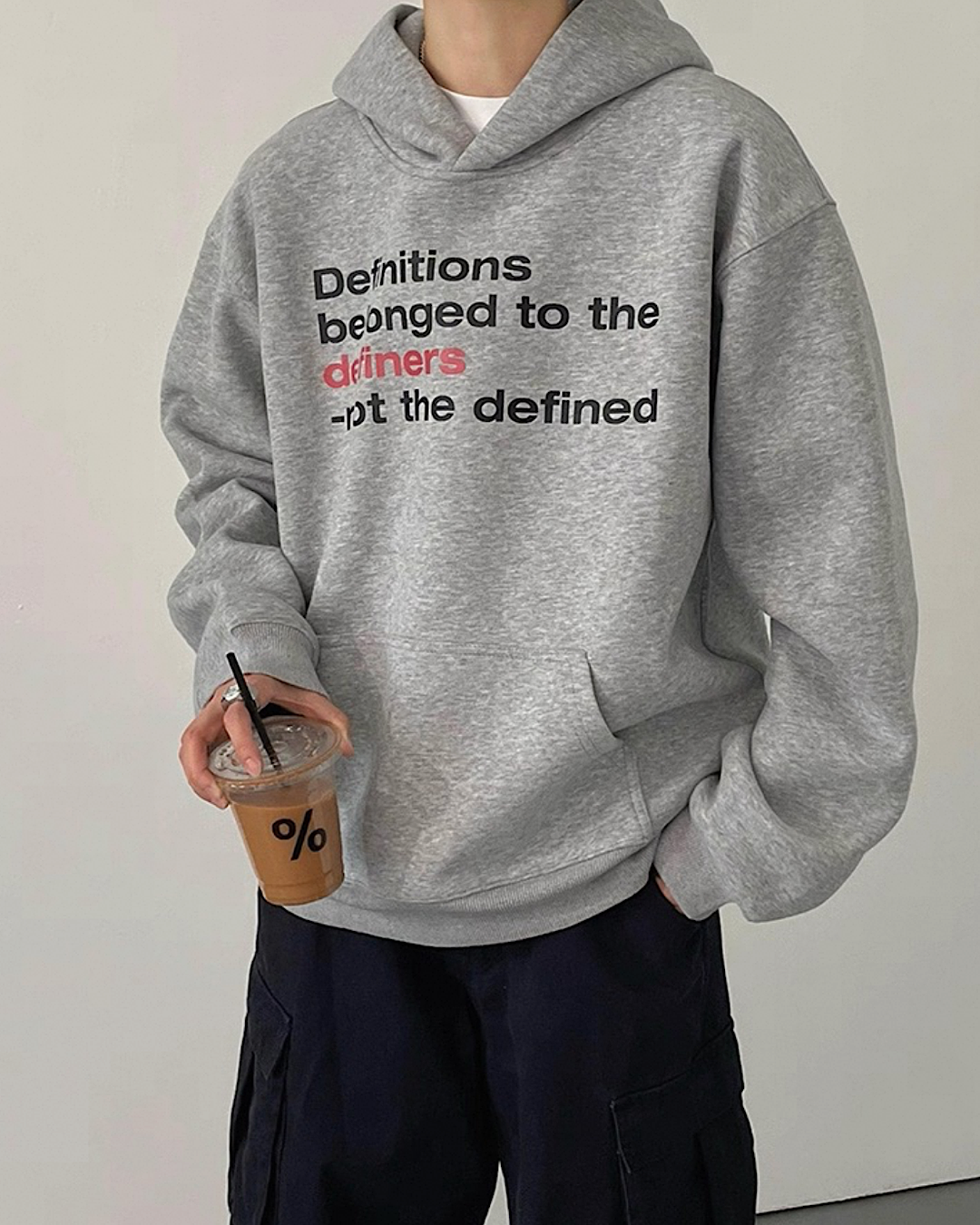 プリントデザインマフポケットフーディ M031