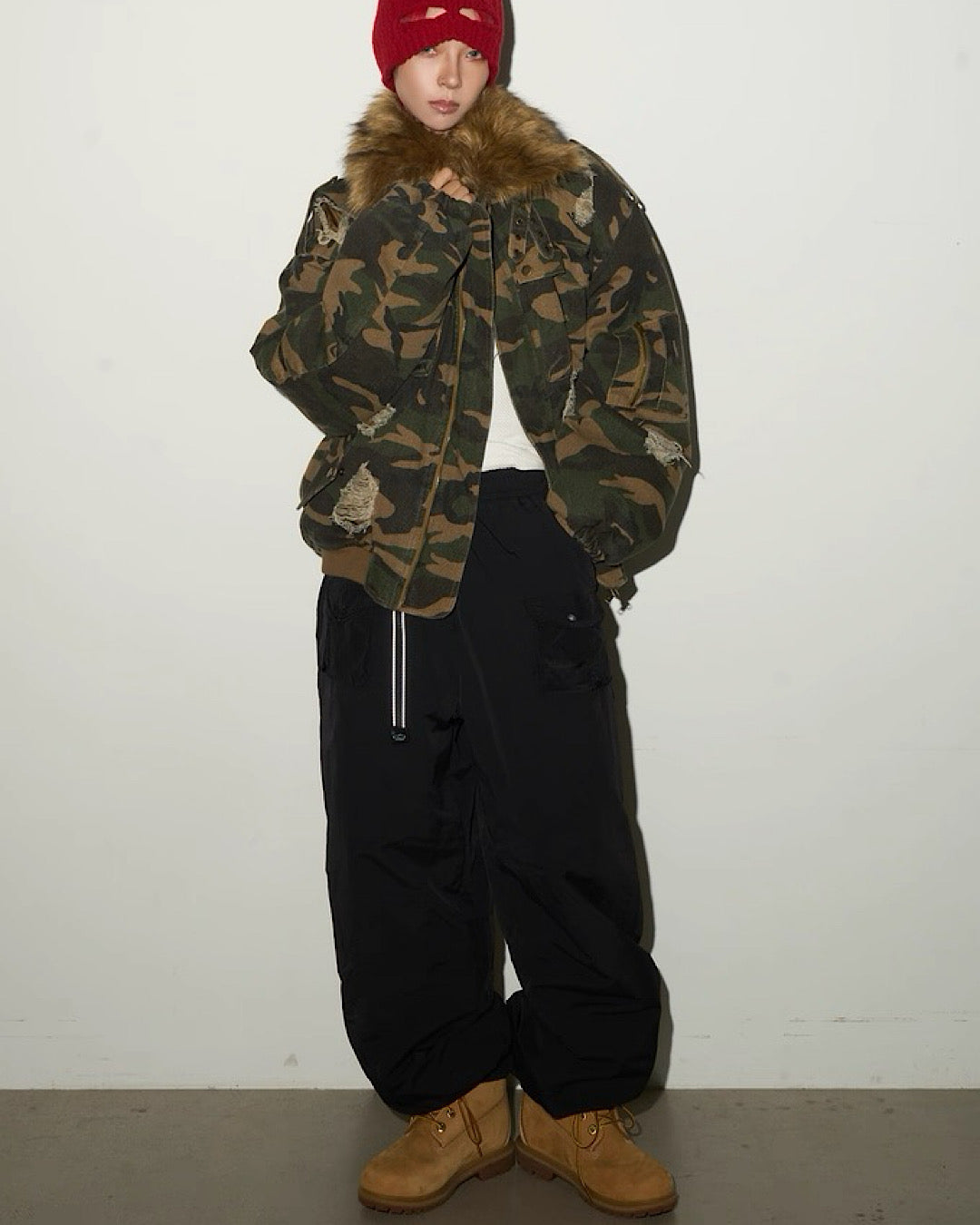 カラーブロックダウンパンツ SL805