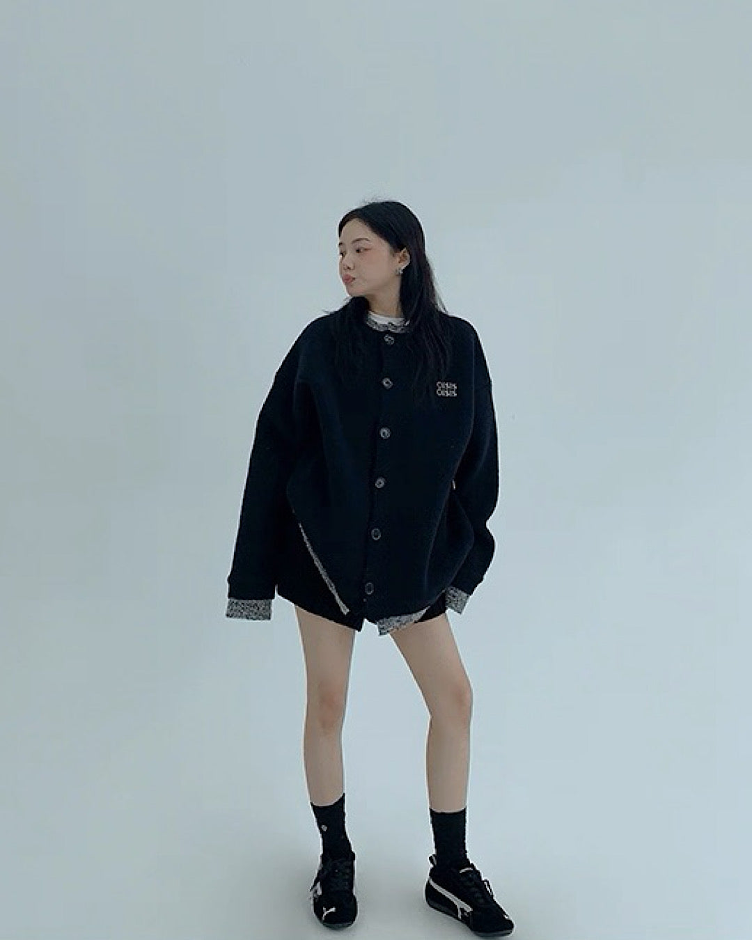 レイヤードライクニットカーディガン SL811