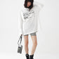 ラウンドネックプリントロングTシャツ SL744