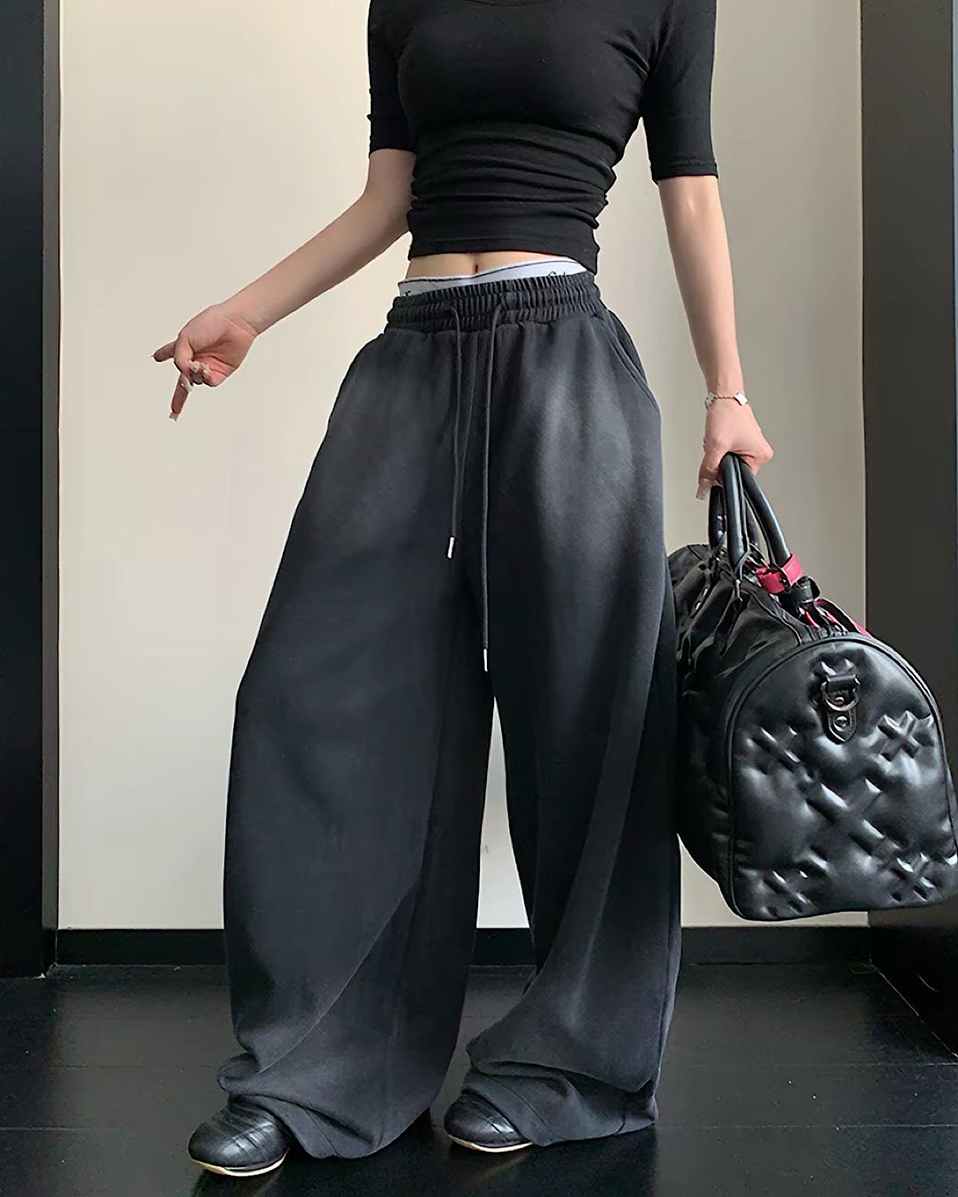 バックプリントウォッシュデニムパンツ SL970