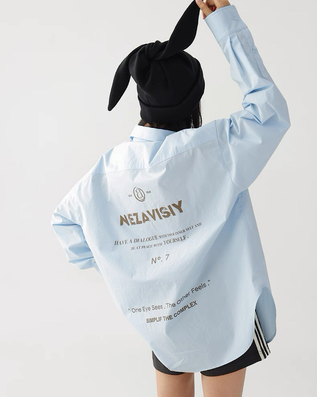 バックプリントロングスリーブシャツ SL852