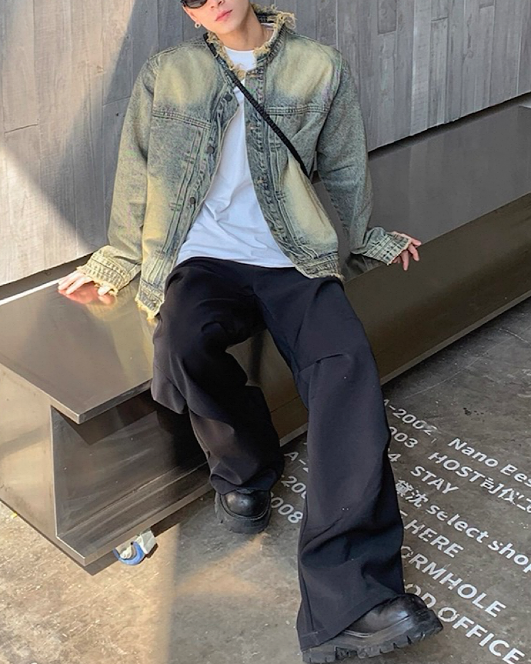 ドレープフレアパンツ M013