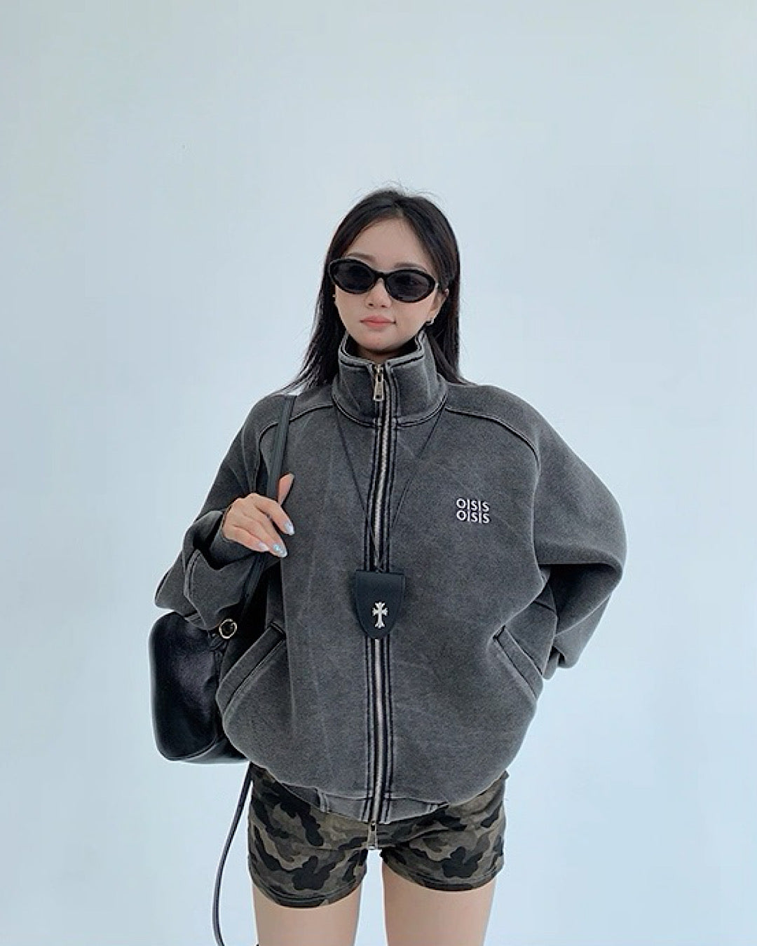 スタンドカラージップアップジャケット SL726