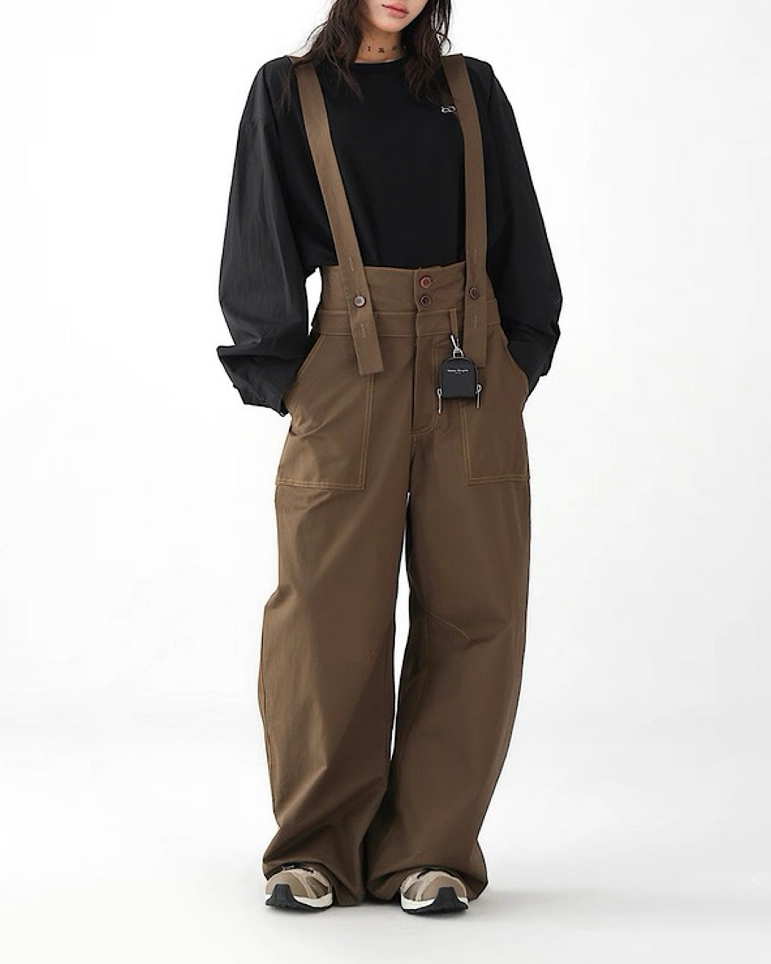 サスペンダーハイウエストパンツ SL716