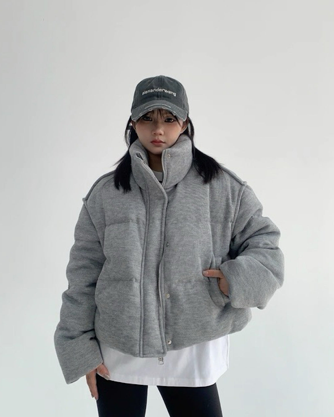 スタンドカラーパデットジャケット SL795