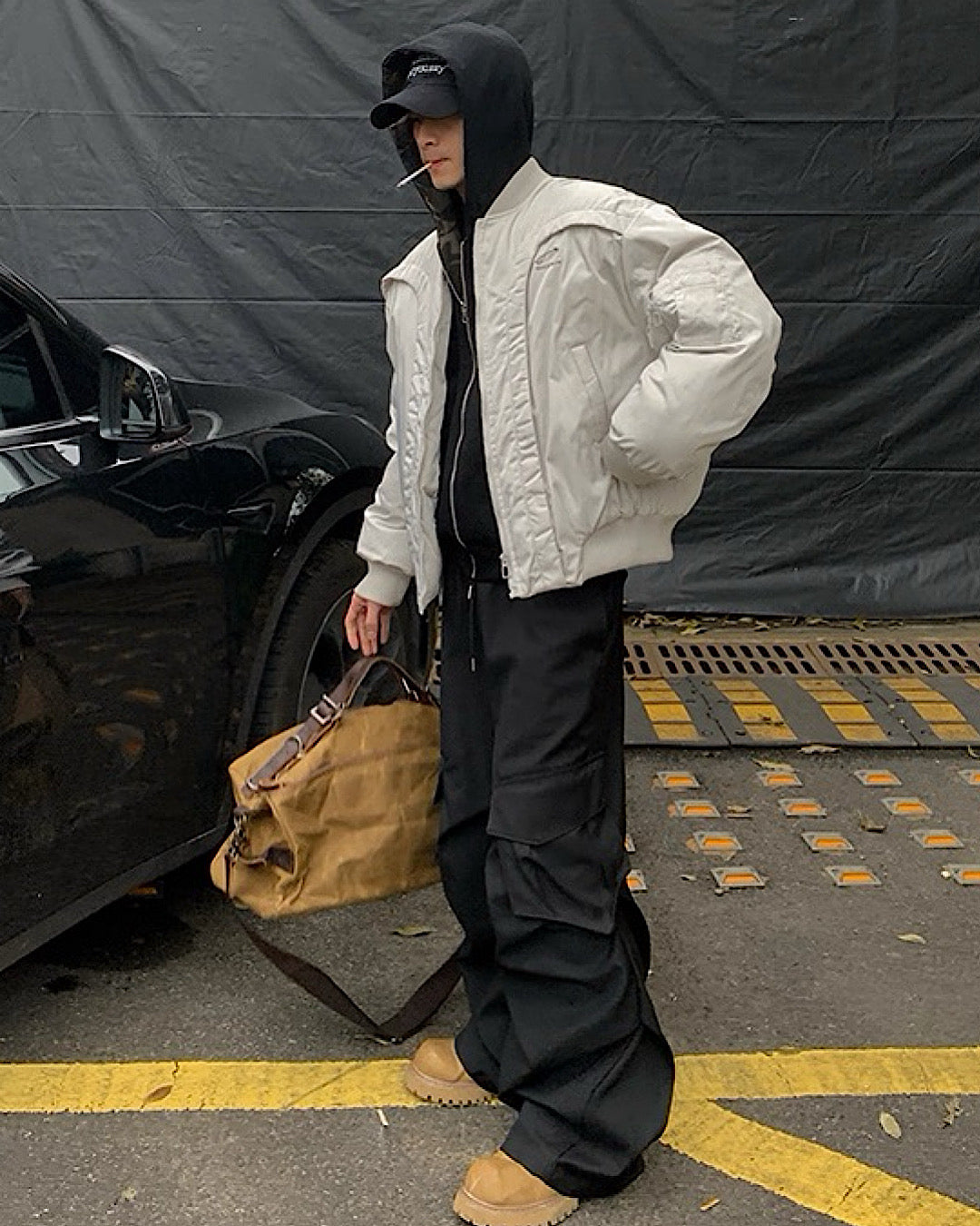 ジップアップ中綿ブルゾン M014