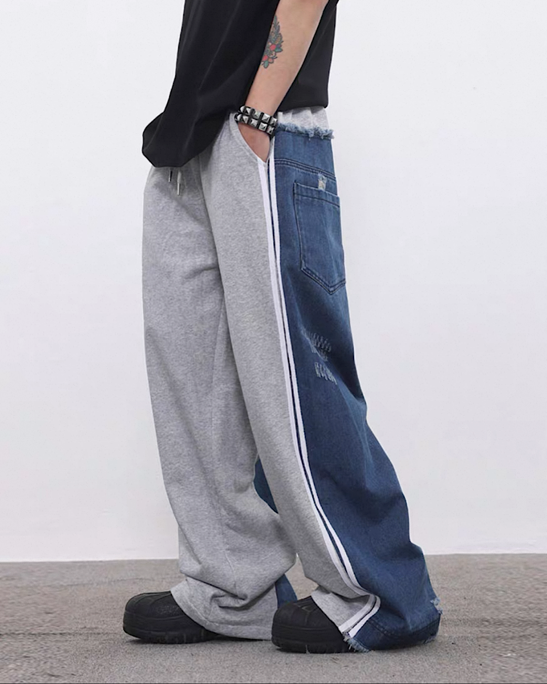 デニムドッキングサイドラインパンツ M032