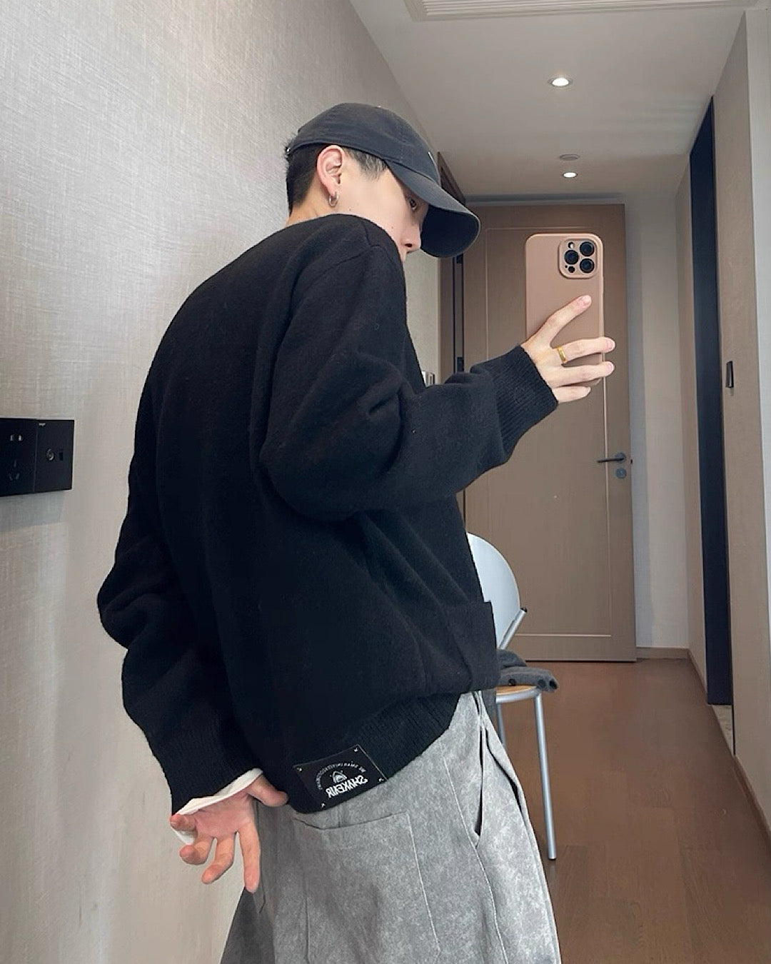 ダブルボタンカーディガン M033