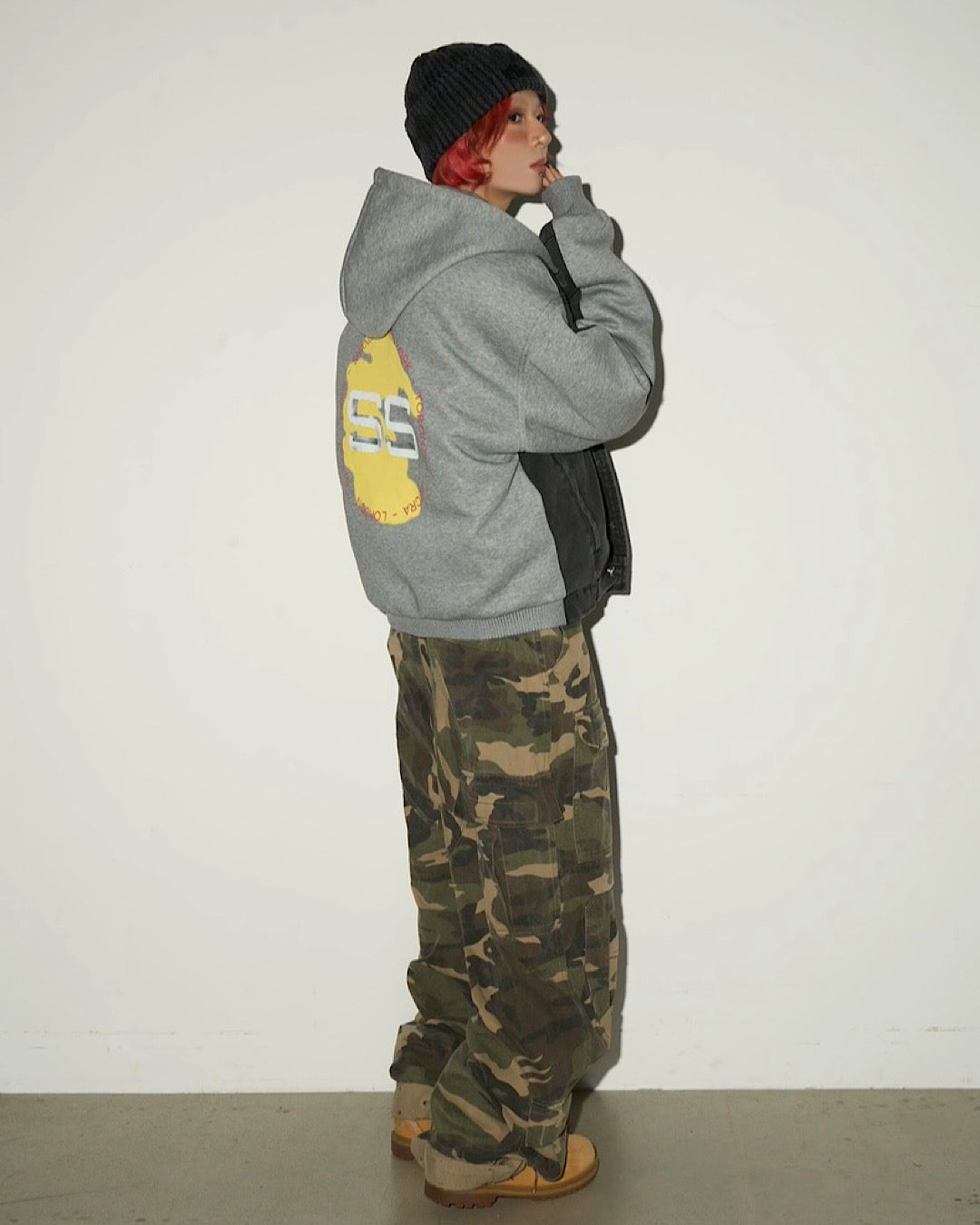 異素材デニムフードジャケット SL826