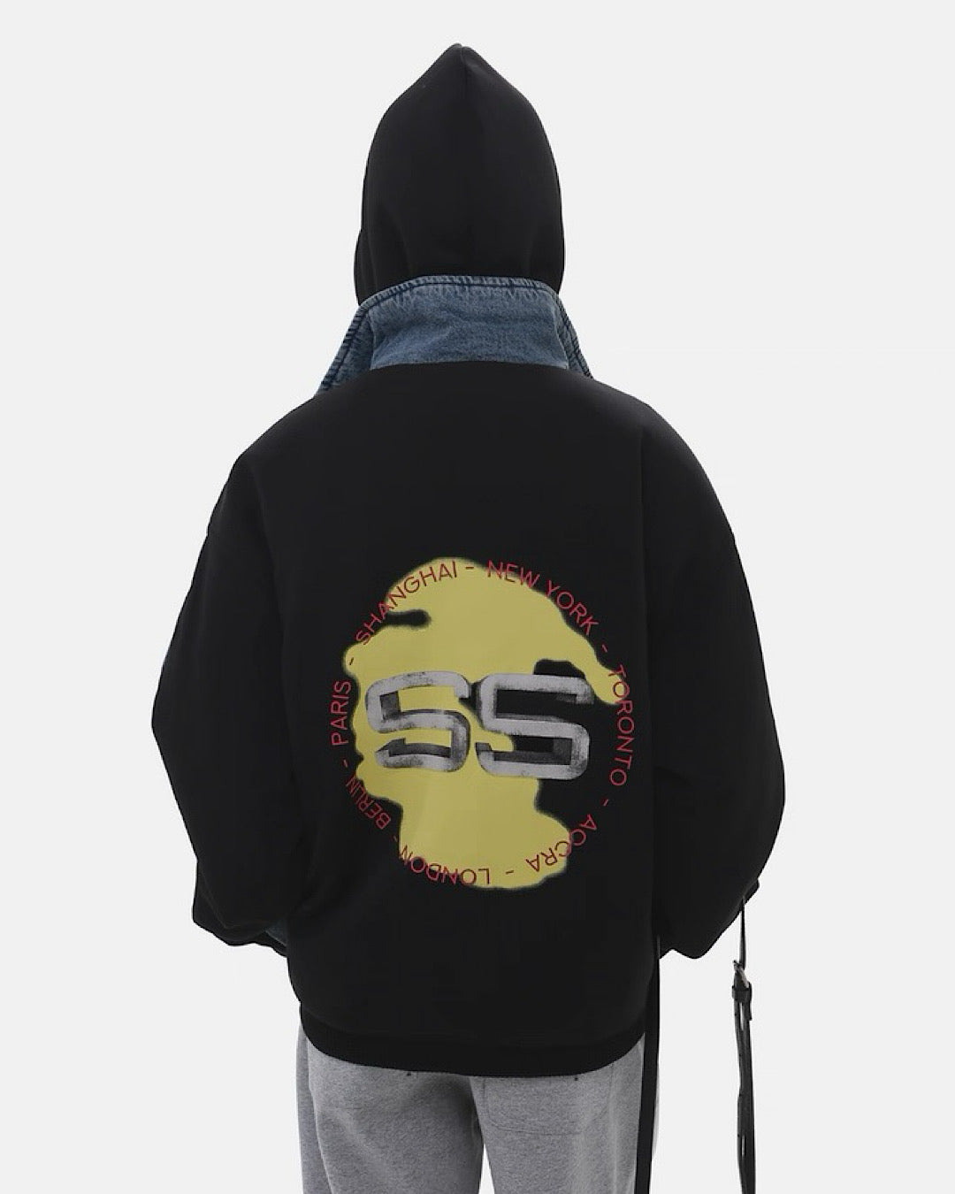 異素材デニムフードジャケット SL826