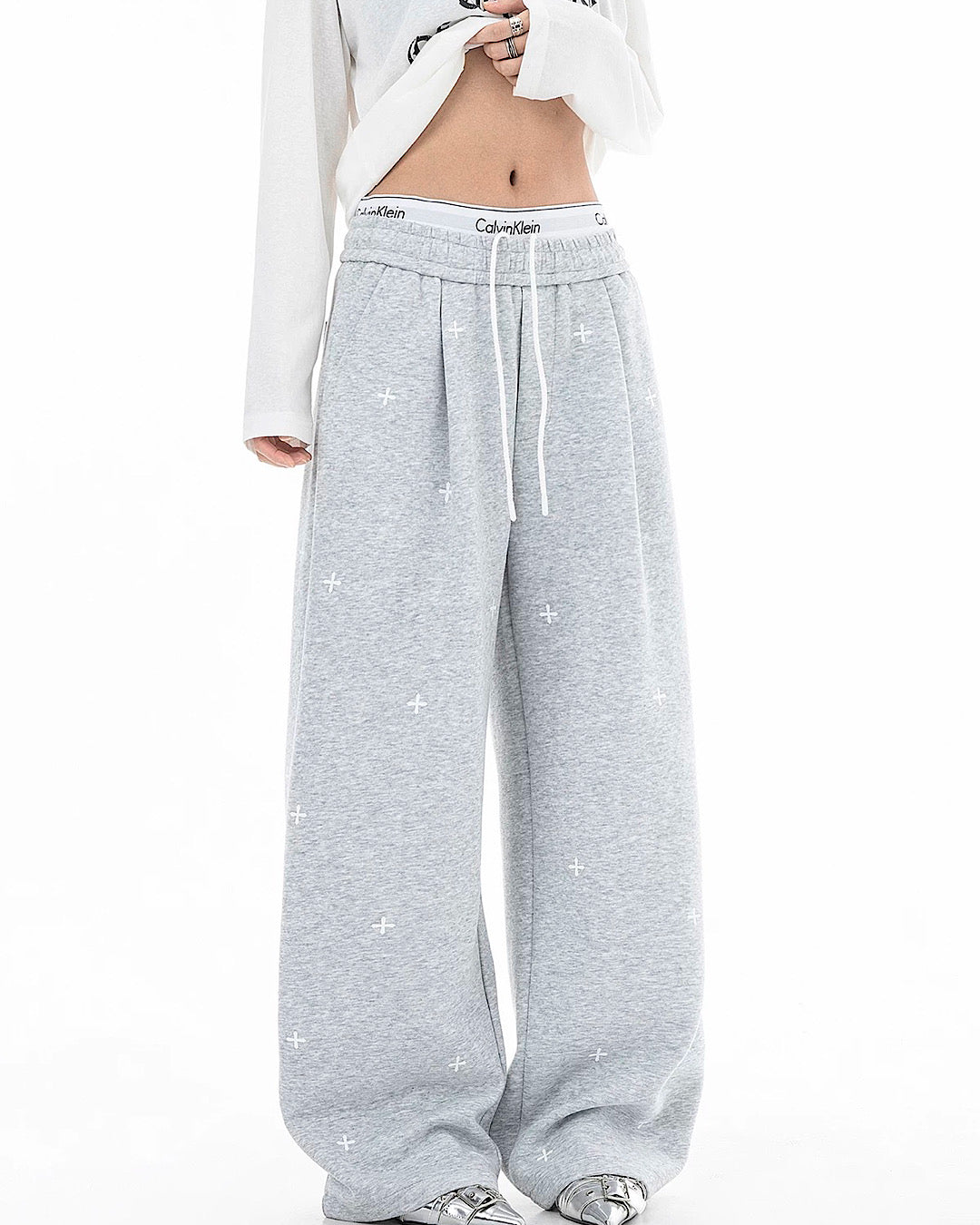 クロスデザインスウェットパンツ SL813