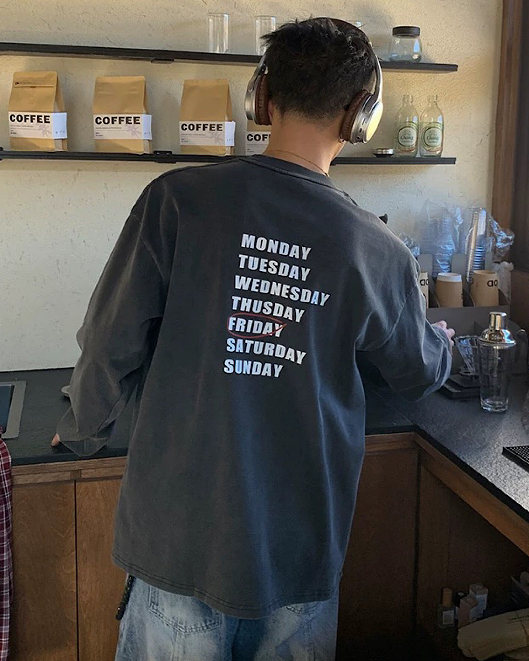 ナンバリングロングTシャツ M005