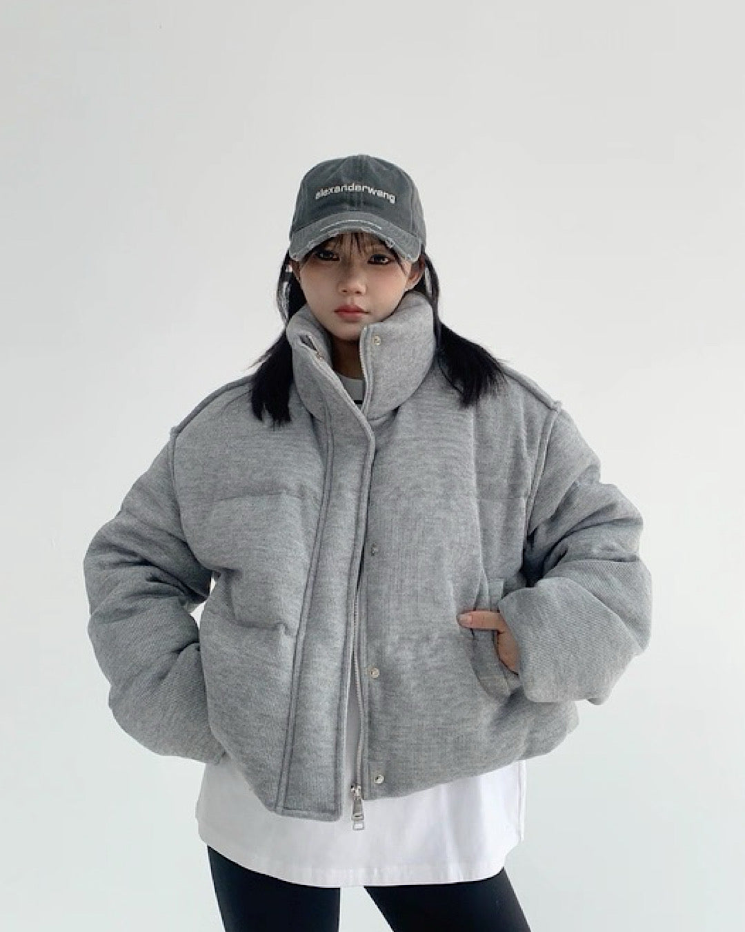 スタンドカラーパデットジャケット SL795