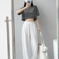 ショート丈タグTシャツ SL228